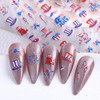FBABFBUO 4th of July Nail Art Stickers USA Flag Patriotic