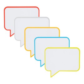 5 Re Recordable Speech Bubble Magnets A6 Pocket 5 Colours for/Magnetic Boards/Fridges, Face plates and Whiteboards