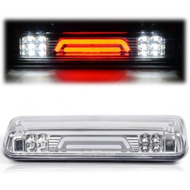 LQI LED Third 3D Brake Lights Compatible with 2004-2008 Ford F150 Lobo/2006-2008 Lincoln Mark LT/2007-2010 Ford Explorer Sport Trac 3RD Cargo Led Tail Lamps,Clear Lens Chrome Housing