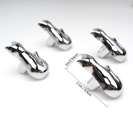 IWADECKY Set of 4 Kittens Cats Cabinet Knobs Bathroom Drawer Handle Kitchen Cupboard Metal Pulls Handles, Home Funiture Décor (D-Silver)