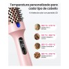Peine Térmico 3 En 1 Rosa Alisa El Cabello Encrespado