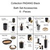 Bamboo-Based Black Padang Vanity Bathroom Tumbler Cup - Ideal as