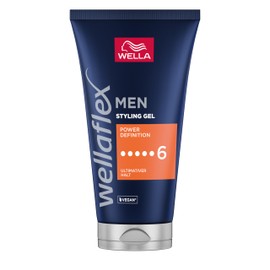 Wellaflex Men Power Definition Gel, Ultimate Hold Styling Hair Gel, Vegan Hair Gel, Dermatologically Tested & Free from Silicones, 150 ml