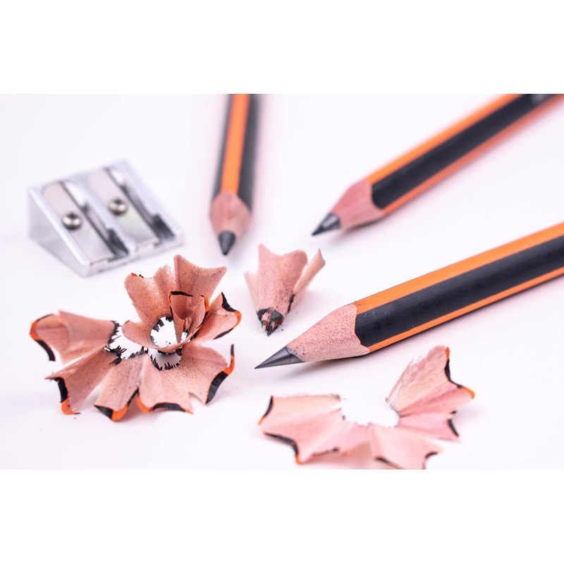 Eziglide TriGrip Jumbo HB Pencils, Pack of 12 Triangular Pencils,