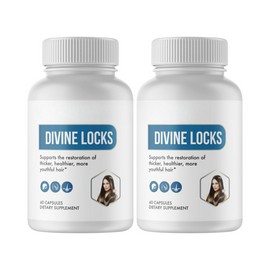 Hair 2-Pack Divine Locks Capsules Natural Hair Support Supplement- 120 Capsules