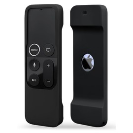 TOKERSE Silicone Case Compatible with Apple TV 4K/HD Siri Remote (1st Gen) - Anti-Slip Shock Proof Soft Remote Cover Case Compatible with Apple TV 4K 5th 4th Gen Siri Remote Controller - Black