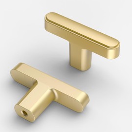 Asidrama 10 Pack Brushed Gold Kitchen Cabinet Knobs Dresser Knobs Drawer Knobs Cabinet Hardware Zinc Knobs for Dresser Drawers