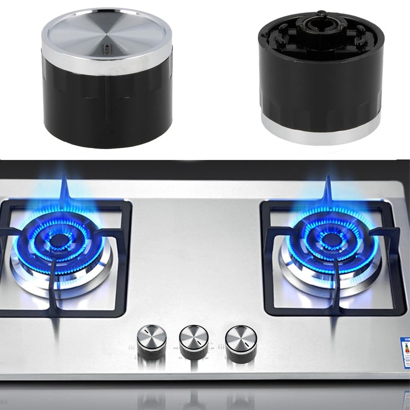 Oven Control Knob Silver-Black Compatible With Beko Oven 250440633