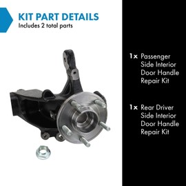 TRQ Front Left Steering Knuckle Assembly Kit Compatible with 2012-2018 Ford Focus