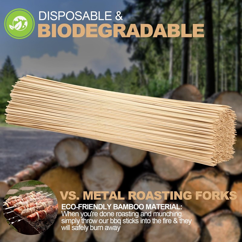 Suclain 600 Pcs 36" Long 5mm Thick Marshmallow Roasting Sticks,