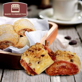 Dulcet Gift Baskets, Sympathy GIft Tin with Fresh Baked Bakery Rugelach fillings of chocolate chip, raspberry, Cinnamon and Apricot Gift Tin Assortment, Send Your Condolences for Men and Women.