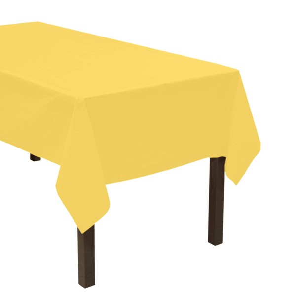 Party Essentials 54108YE-3 Heavy Duty Rectangle Plastic Table Cover Available