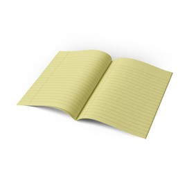 9" x 7" - 10mm Lined Tinted Paper - Exercise Book Yellow Cover - Yellow - Single Book