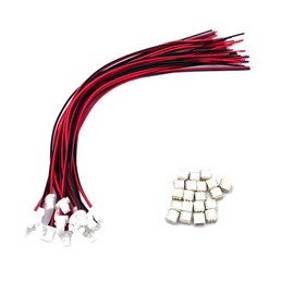 20 Sets Mini Micro JST SH 1.0mm Pitch 2-Pin Female Connector and Male Plug with 28AWG 150mm Wire Cable for LED Strips RC Toys PCB Household Appliances
