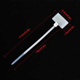 200 Stück Kabelbeschriftung Clips Set, Kabelbinder Weiß für Kabelmanagement, Kabelmarkierung und Organisation im Büro, Auto und auf Reisen, Beschriftbare Kabelhalterungen für PC Drähte