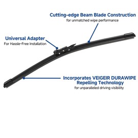 VEIGEIR 28" + 28" Windshield Wiper Blades Compatible With Ford Escape 2020-2013 Edge 2020-2015 Focus MK3 2018-2012 Fusion MK2 2013-2019 Kuga 2013-2019 Front Wiper Blades 2 Pack