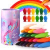 JYPS Mermaids Washable Jumbo Colouring Pencils for Toddlers, 24 Colours,