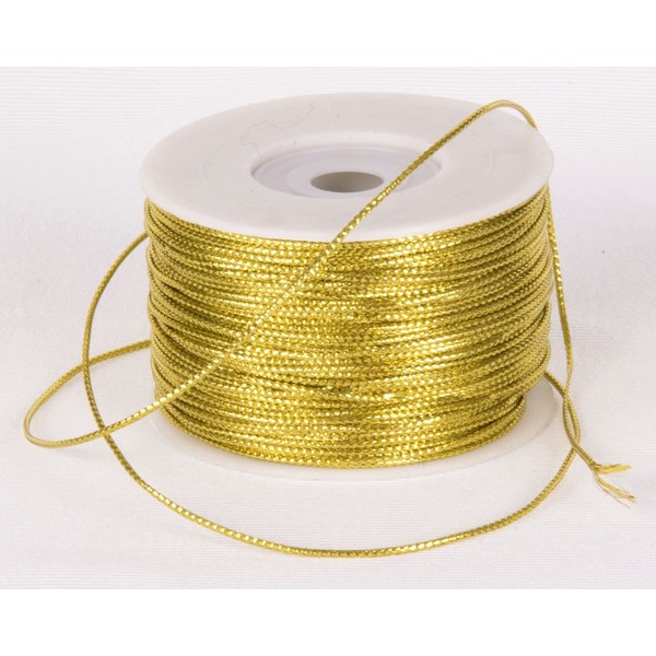 Lurex Tail Cord Diameter 1.0 mm Length 100 Metres (Gold)