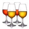 MICHLEY Unbreakable Stemmed Wine Glasses, 100% Tritan Plastic Snifter Glasses,