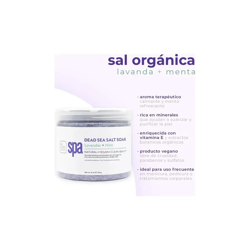 Sal Organica Bcl Spa Manicure&pedicure Lavanda Menta 454 Gr