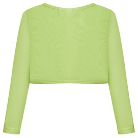BONNY BILLY Girls Cardigan Bolero Jacket Cotton Kids Clothing, Green, 3-4 Jahre