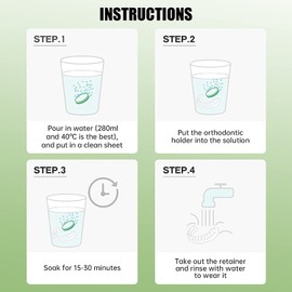 Y-kelin Retainer Cleaning Tablets-36 Tablets Retainer Cleaner 1 Month Supply-New Formulation Apple Flavor Denture,Mouth Guard Cleaner(Apple)