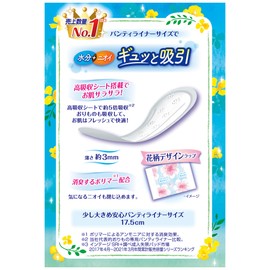 Charm Snap Absorbent Smooth Feathers 0.1 fl oz (3 cc), 6.9 inches (17.5 cm), 80 Pieces (40 Pieces x 2) (Orimono & Moisture Care, Urine Absorbent Liner, Urinary Leak Liner, Panty Liner Size, For Light Urinary Spills)