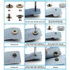 12 Sets 15mm Metal Snap Buttons Kit,Press Studs for Clothing,Press