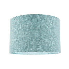 Contemporary Bobbled and Textured Linen Fabric Lamp Shade in Light Duck Egg Blue | 30cm x 20cm | for Ceiling Pendant or Lamp Base by Happy Homewares
