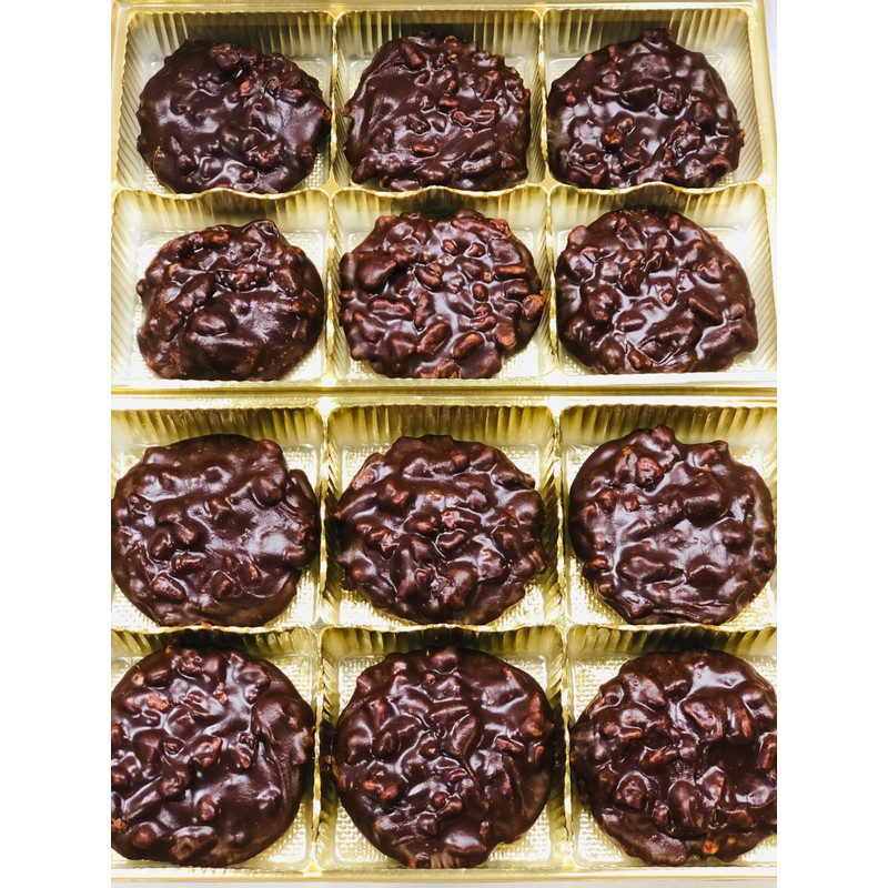 Chocolate Pecan Pralines (12 Count) | Charleston Chocolate Pralines |