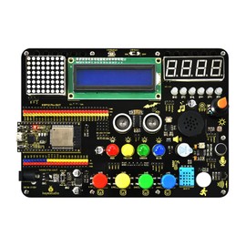 KEYESTUDIO Inventor Starter Kit for Arduino ESP32, Hardware Comes Pre-connected, Easy to Get Started Coding and Electronics, 15 Modules, 30 Projects, STEM Educational Set for Adults Teens