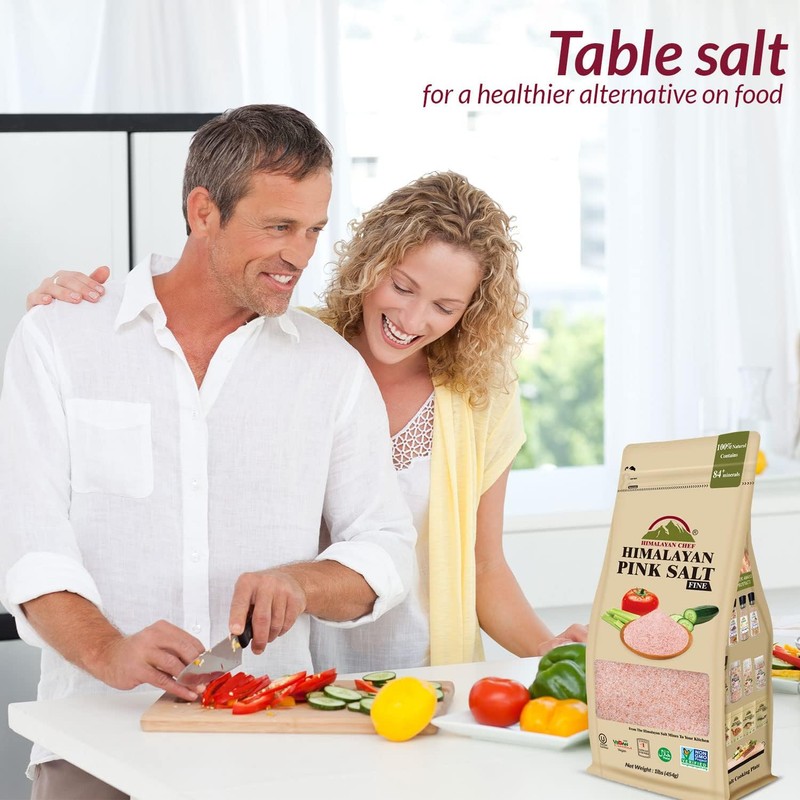 Himalayan Chef Pink Himalayan Salt – Fine Grain, 1 lbs,