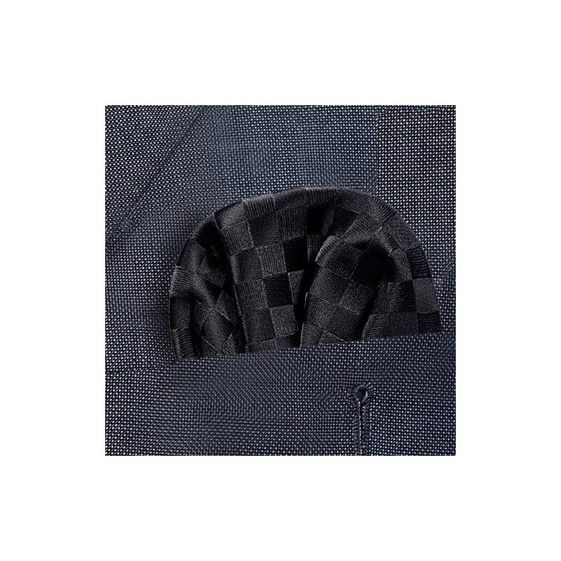 DonDon Men's Pocket Square Pre-folded for the Perfect Fit, Black