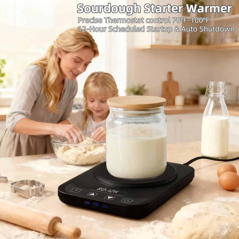 MADCKDEDRT Sourdough Starter Warmer Mat - 12H Timer & Precise