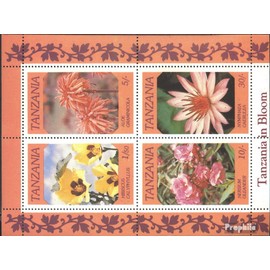 Prophila Collection Tanzania Block57 (complete edition) 1993 flowers (stamps for collectors) plants / mushrooms