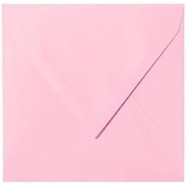 Paper24 Square Envelopes 15.5 x 15.5 cm 155 x 155 mm Pack of 25 Pink Fastening: Gummed Grammage: 120 g/m²