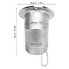 Boat Deck Filler 45° 316 Stainless Steel 38mm Flip Fill