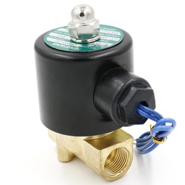 Heschen Brass Solenoid Valve 2W-040-10 Direct Acting 24 VDC PT3/8 Normally Closed Compressed Air Water Water Air