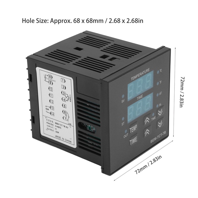 BERM Temperature Controller Heat Press Machine Thermostat Integrated Digital Display