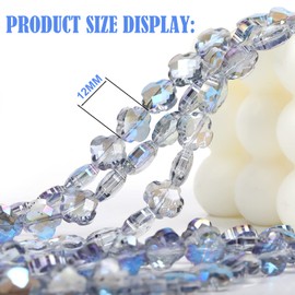 60PCS 12mm Colorful Glass Clover Beads Clover Crystal Beads Lucky Clover Beads Glass Drilled Spacer Beads for Jewelry Making DIY Findings Supplies,Gold