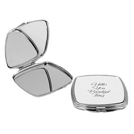 Sam Sandor - Hello You Beautiful Thing - Square Compact Mirror Personal Mirror