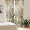ABAKUHAUS Bohemian Curtains, Boho Botanical Pattern of Thin Dried Branches