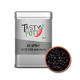 Tasty Pott Pepper Assortment I Peppercorns I Delicatessen I Specialties I Pepper I Pepper I Spices I Spice Mixes (Organic Jumbo Malabar 70 g)
