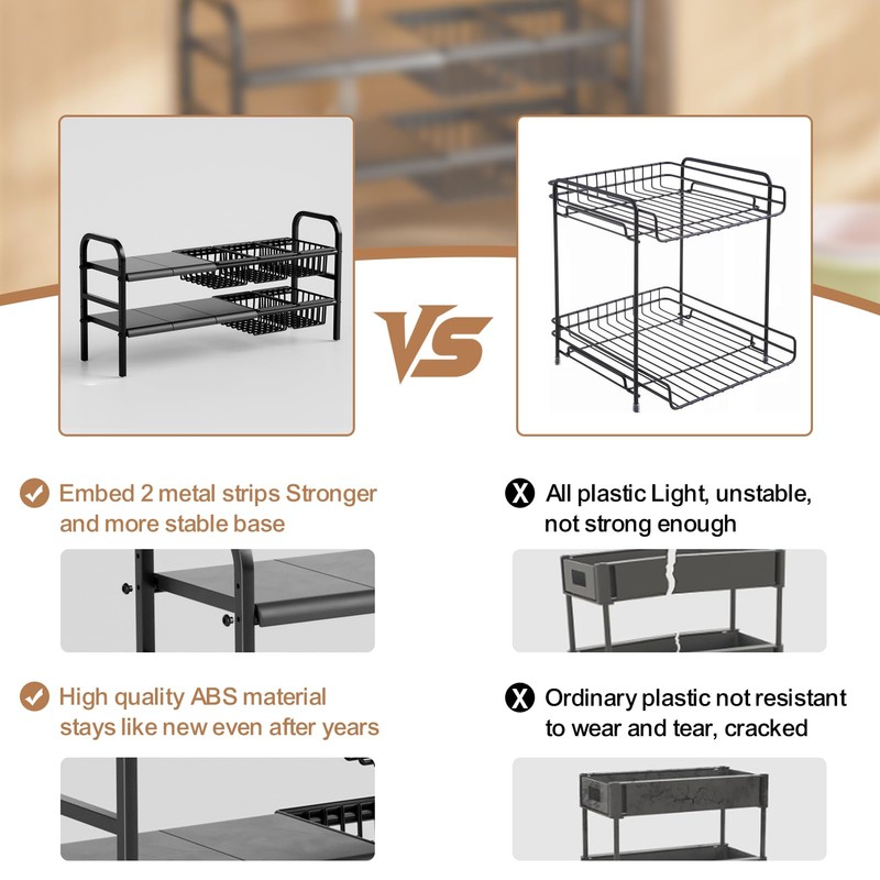 Under Sink Organizers and Storage,Detachable Panels and Baskets,Under Sink Storage,Adjustable