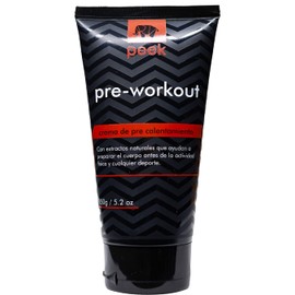 peek Pre Workout Crema Corporal de Calentamiento Deportivo, previo a Entrenamientos o Cualquier Actividad física. Calienta músculos y articulaciones, previene Lesiones y molestias. | Tubo depresible de 150 g