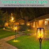 TomCare Solar Lights, 43" Waterproof Flickering Flames 96 LED Torches