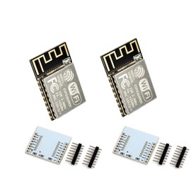 TECNOIOT Esp8266 Esp-12S Port Series Wireless WiFi Remote Transceiver Module + Extension Plate Pack of 2
