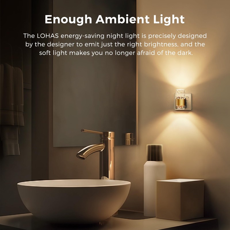 LOHAS-LED Plug in Night Light, Acrylic Night Light with Dusk