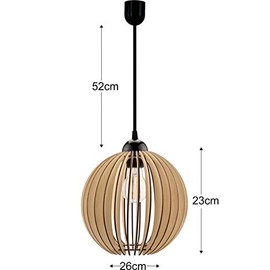 FKL DESIGN Home Deco VDA ZO1 Hanging Ceiling Light Pendant Light Made of Wood Various Variations Socket E27 Retro Vintage Wooden Lamp Lighting from VDA Series