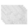 MIRRORANG Classic White Marble Placemats Set of 4 45x30cm Gray